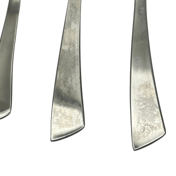 YAMAZAKI Alba Flatware Set Spoons Dinner‎ Knife Fork Plain Slanted Tip Stainless - Picture 9 of 10